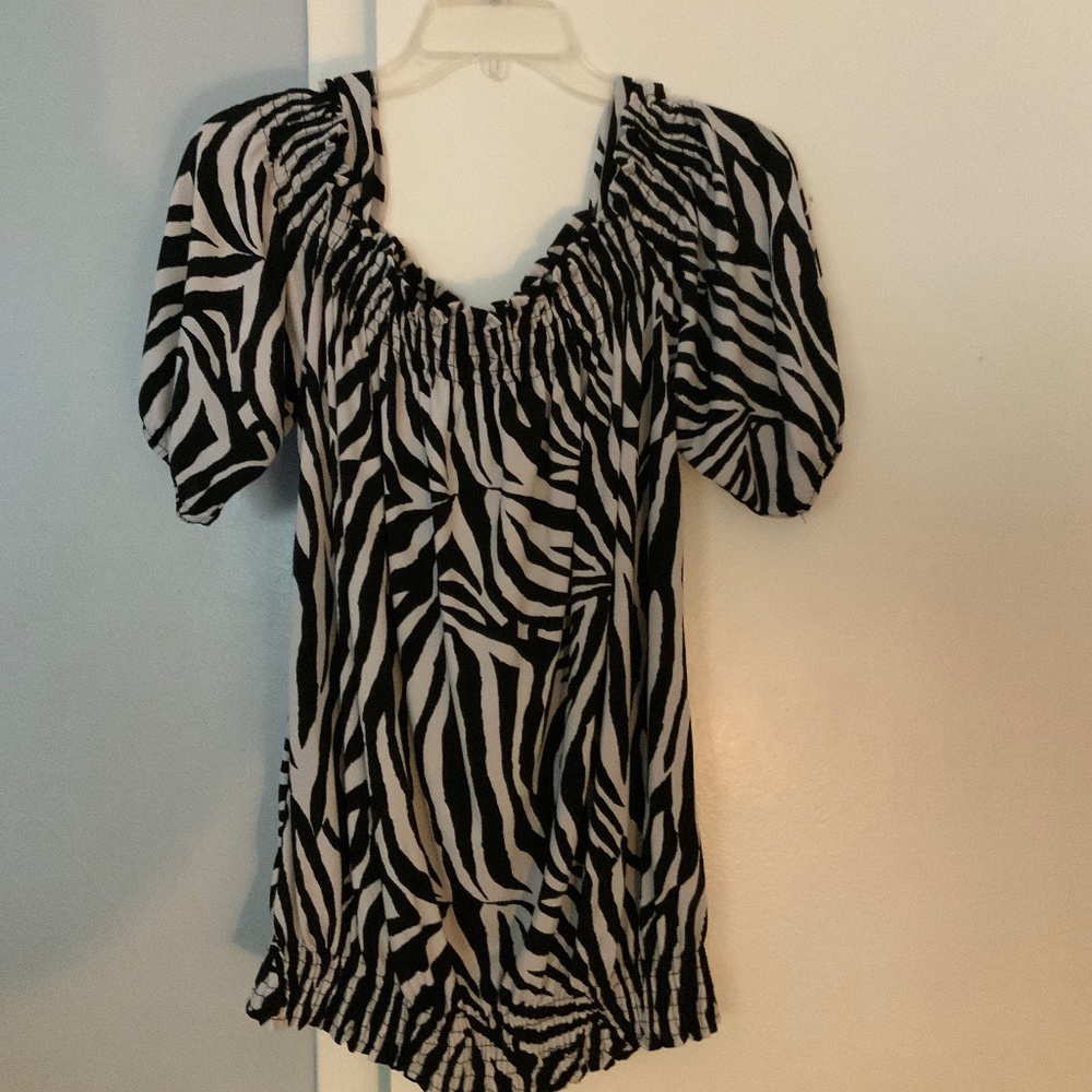 Zebra print top